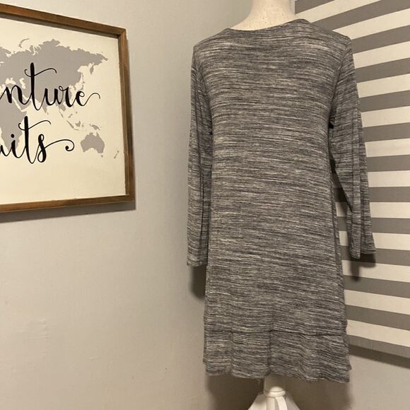 Soft Surroundings Heather Gray Lightweight Knit Tunic Blouse Size Medium - Picture 5 of 7